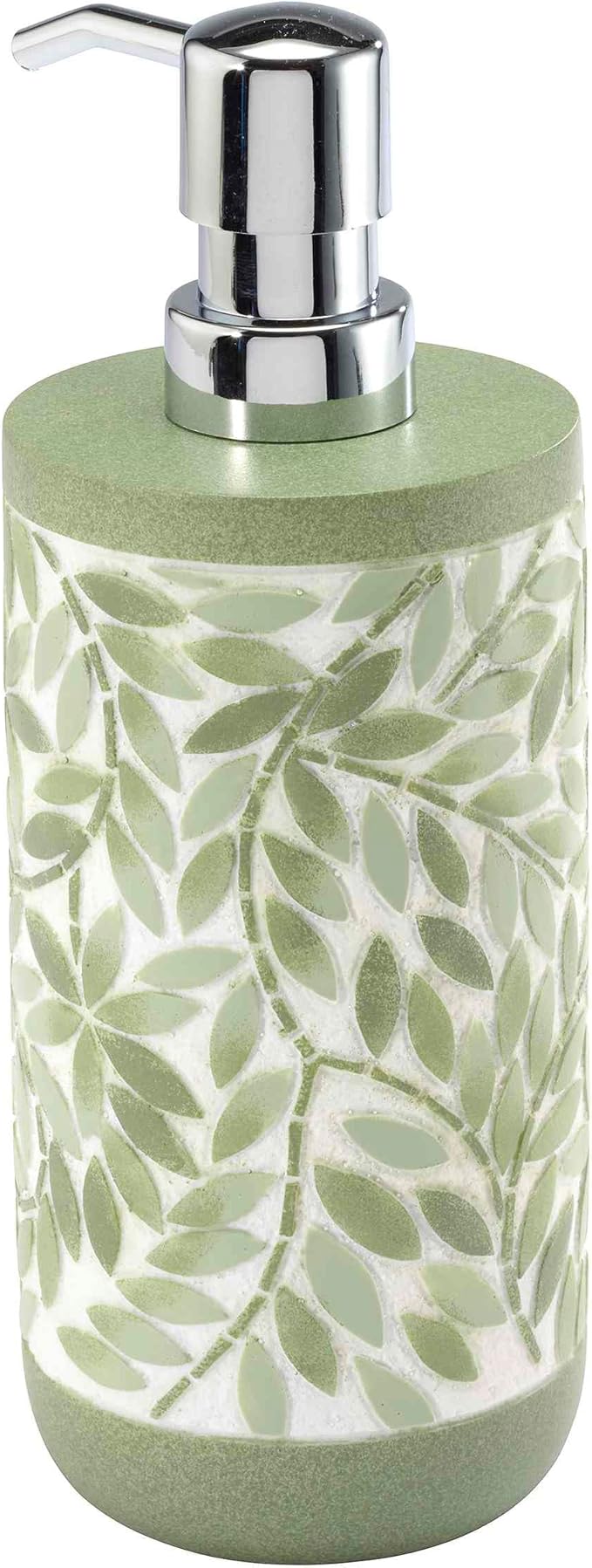 Avanti Linens - Lotion Pump/Soap Dispenser, Resin Countertop Accessories, Guest Bathroom Essentials (Stratford Collection, Green)