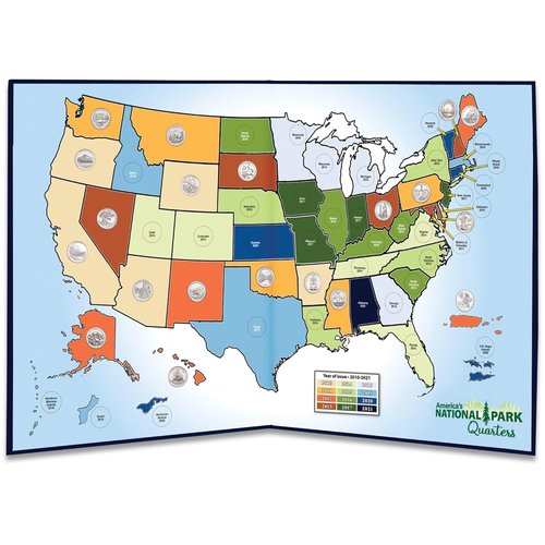 Littleton Coin Company National Park Quarter Series - Colorful Map Folder (2010-2021)