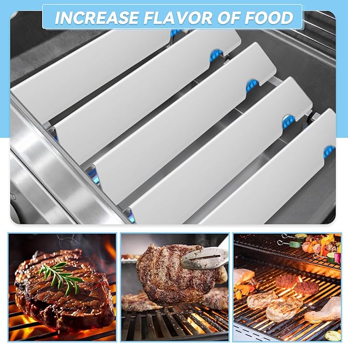 17" Flavorizer Bars for Weber Genesis II Grill Parts GS4 Genesis II/II LX 300 Series Genesis II E-310 E-315 E-335 LX E-340 Heat Plates Replacements for 66795 Stainless Steel Flavor Bars, 5 Pack