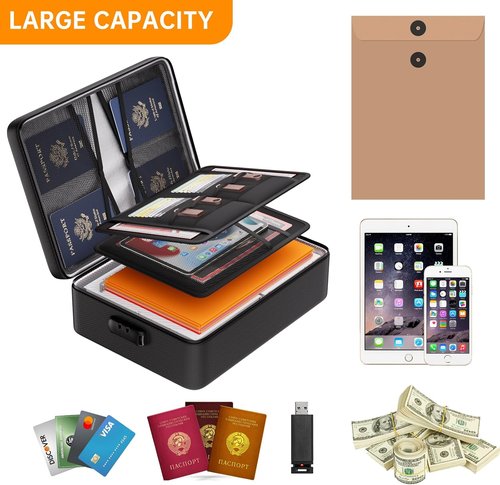 DocSafe Fireproof Document Organizer with Lock - 5200°F Protection for Secure Storage