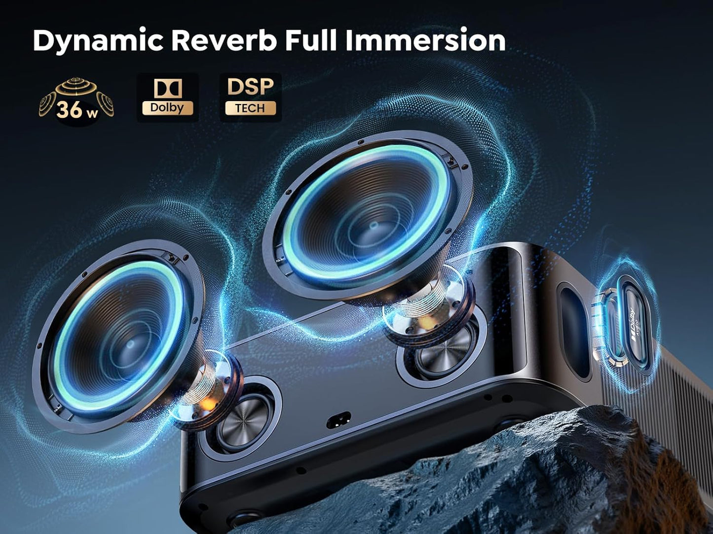 TOPTRO X9 Smart Projector - 4K Dolby Audio with WiFi 6 & 2-Way Bluetooth | Native 1080P, HDR10, AI Auto Focus