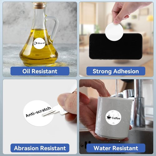 M110 Label | 1.96" x 1.96" Multi-Purpose Adhesive Thermal Labels | 140 Labels/Roll, Black on White