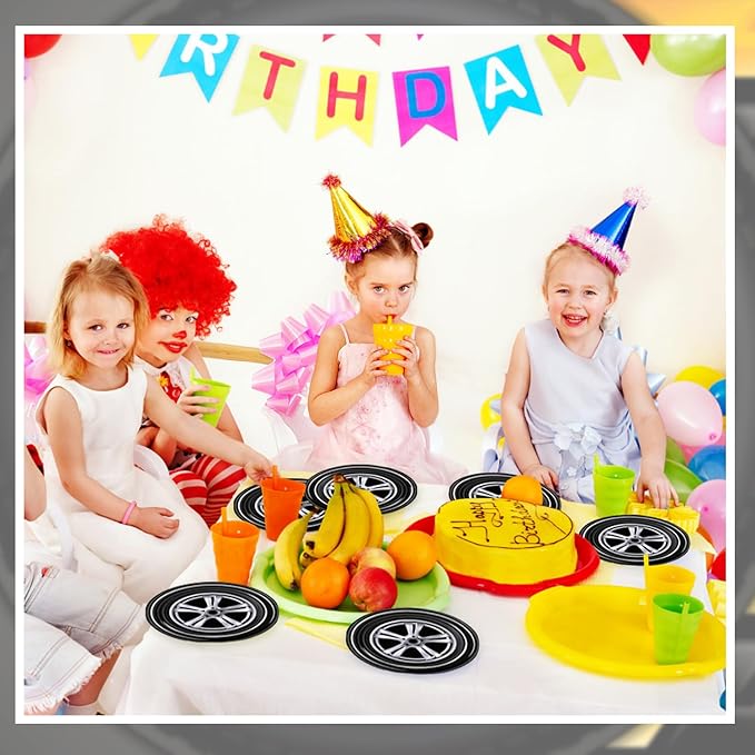T-Antrix 40 Pcs Race Car Plates And Napkins Party Supplies, Race Car Birthday Decorations Disposable Paper Tableware Set for Boys Kids Birthday Party Serves 20