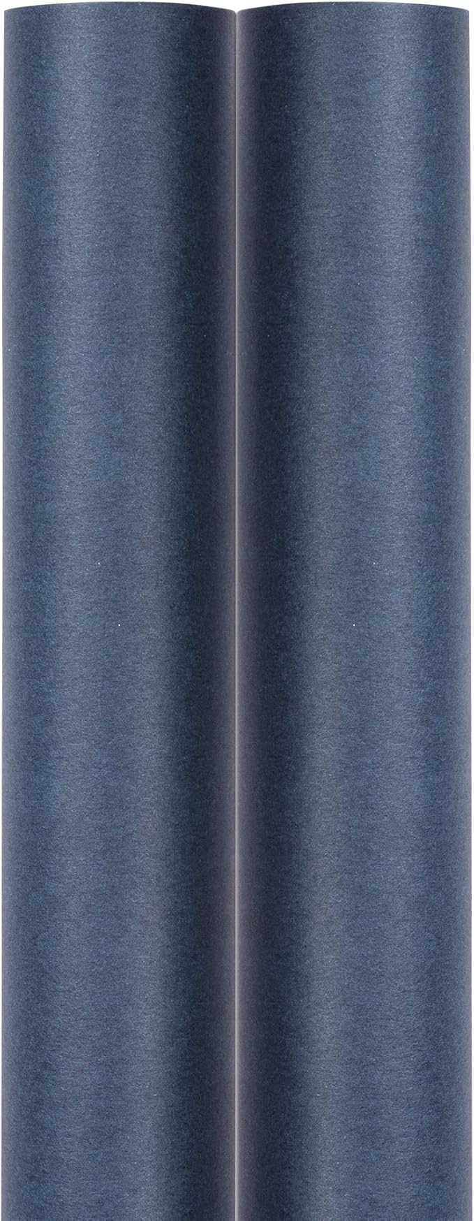 JAM Paper Gift Wrap - Matte Wrapping Paper - 50 Sq Ft Total (30 in x 10 Ft Each) - Matte Cobalt Navy Blue - 2 Rolls/Pack