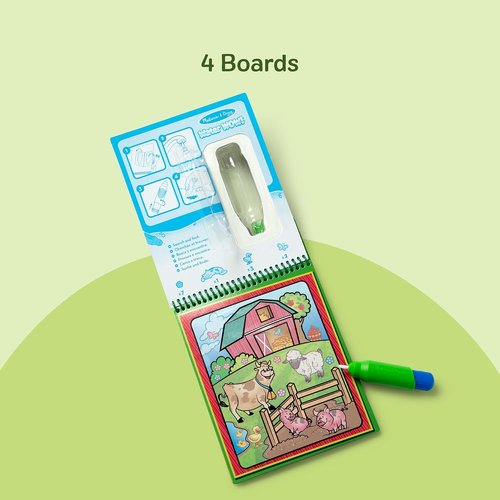 Melissa & Doug Water Wow! Mess-Free Coloring Book - Reusable Activity Pad for Kids Ages 3+ | Animal Theme