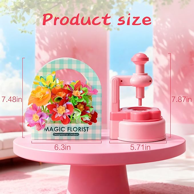 Unitour DIY Flower Bouquet Craft Kits，Arts and Crafts Flowers Market Toy for Kids，Birthday Gift for 4 5 6 7 8 9 10 Year Old Girl Boy (Flower Craft Kits)
