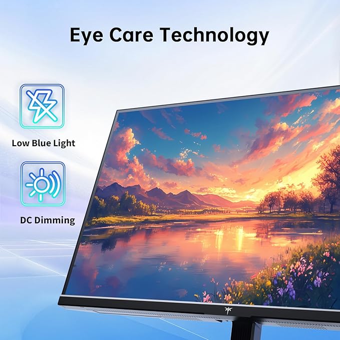 KTC 23.8 Inch Gaming Monitor, FHD@144Hz 120Hz Monitor with IPS Panel, Hardware Anti-Blue Light, 95% DCI-P3, 99% sRGB, ΔE＜2, 300 cd/㎡, 1500:1, Flicker Free and Adaptive Sync for Working and Gaming