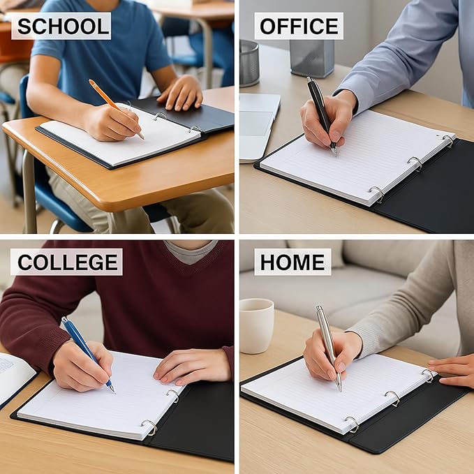 WritePads Loose Leaf Notebook Paper, 8"x10-1/2" Wide Ruled Lined Paper, Bulk Filler Paper, 3 Hole Punched For 3 Ring Binder, 150 Sheets/Pack, 24PK Per Carton, 3600 Sheets, Made In USA