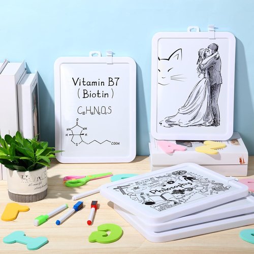 Outus Mini Dry Erase Whiteboards - 10 Pack Double-Sided Magnetic Boards for Kids & Students | 8.5 x 11''
