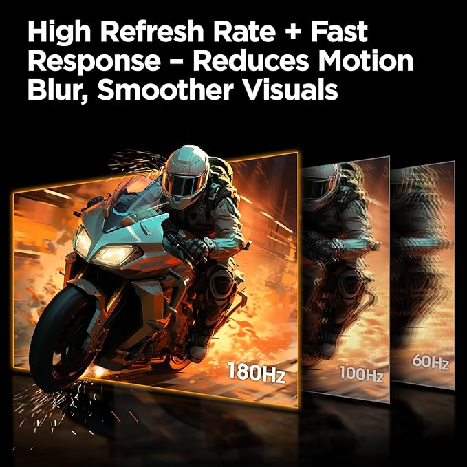 KOORUI 24" Gaming Monitor,180Hz 1ms Fast IPS Monitor, 1440P HDR400 Display, 90% DCI-P3 Color Gamut, Adaptive Sync, Slim Frame, VESA Mountable, HDMI 2.0, DP 1.4, G2421V