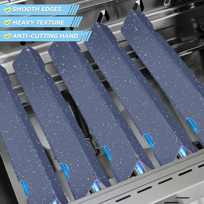 17" Flavorizer Bars for Weber Genesis II Grill Parts GS4 Genesis II/II LX 300 Series Genesis II E-310 E-315 E-335 LX E-340 Heat Plates Replacements for 66795 Porcelain Steel Flavor Bars, 5 Pack