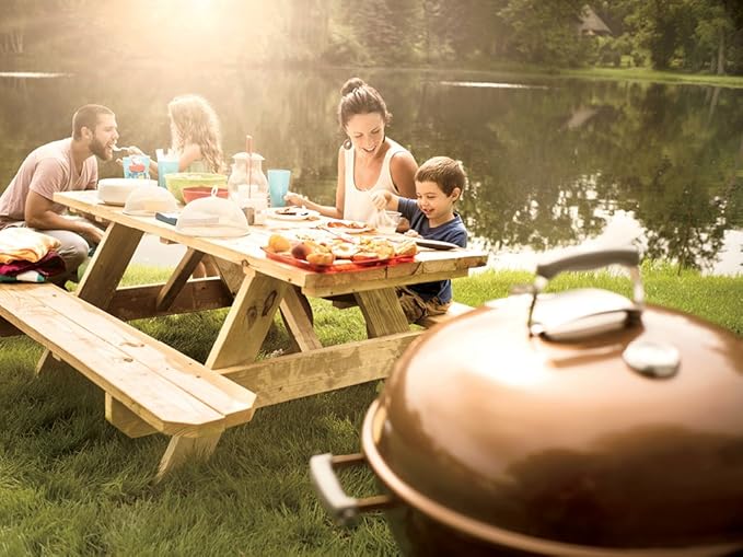 Weber Original Kettle Premium Charcoal Grill for Outdoor Cooking and Barbecue, 22-Inch, Copper