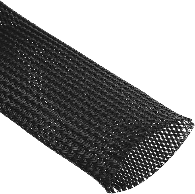uxcell Expandable Sleeving,2 3/4-inch 10ft Cable Sleeve, Black