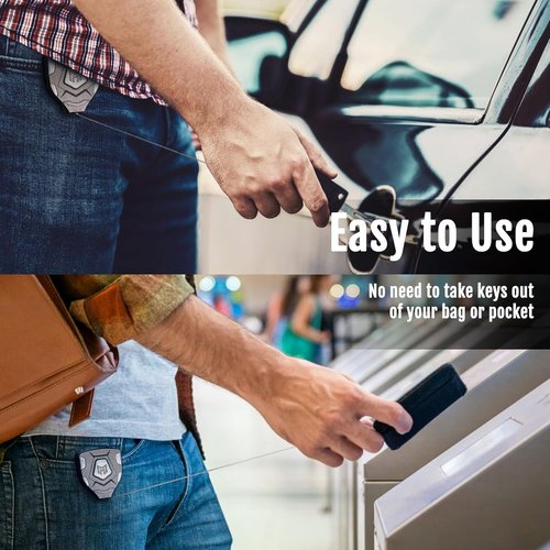 MNGARISTA Heavy Duty Retractable Keychain - 31.5' Steel Cord & Belt Clip | 2-Pack Badge Holder