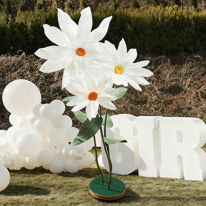 maytopia Giant Flowers for Decoration, Large Foam Flower Artificial Daisy Flowers for Birthday Party Bridal Shower Wedding Graduation Shop Window Backdrop Decor