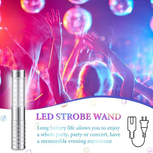 Civaner LED Strobe Bottle Service Lights - Rechargeable Handheld Flashing Signs for Parties | 4 Pcs Set
