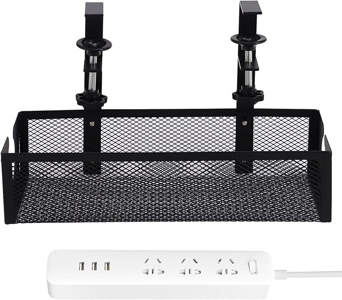 Under Desk Cable Management Tray - Non-Drilling Wire Organizer,Under The Desk Cable Management | for Family Friends Students Adults Men Women Home Indoor Office Study Kitchen