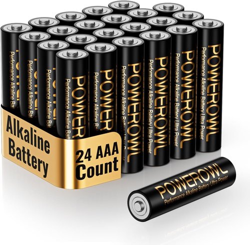 POWEROWL High-Capacity AAA Batteries - 24 Pack, 1.5V Long-Lasting, 10-Year Shelf Life