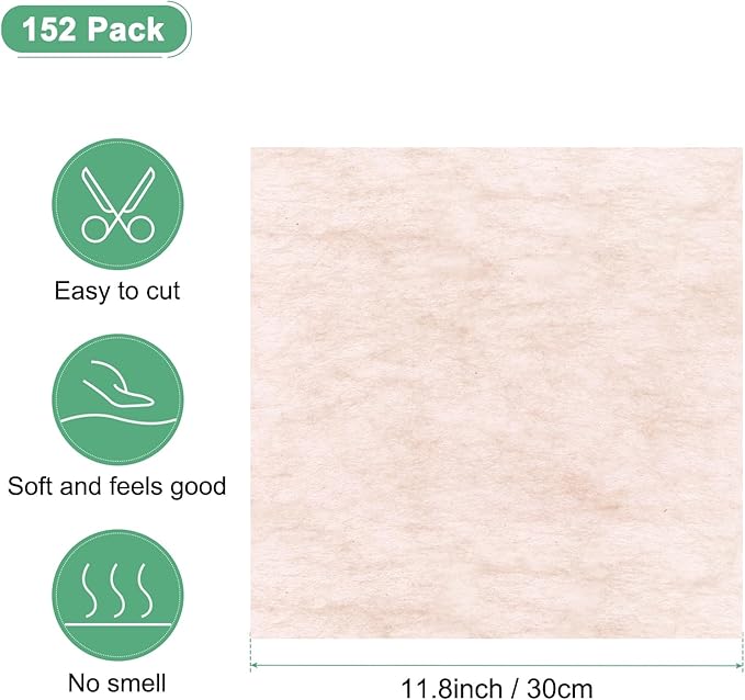 M METERXITY 152-Sheet Korean Cotton Wrapping Flower Paper, 11.8 Inch/ 30cm Waterproof Floral Wrapping Cotton Paper for Bouquets/Gift Packaging [Nude Pink]