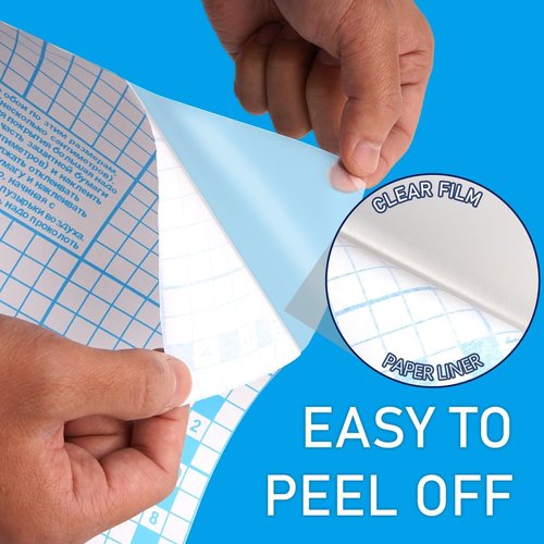 Chell Clear Contact Paper Roll - Self-Adhesive Book Cover Protector | 17.5 in x 5 ft
