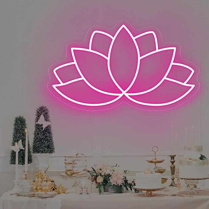 Lotus neon sign, Lotus led sign, Yoga Led Sign, Meditation Led Light, Exercise Room Wall Decor, Buddha Lotus, Pilates Studio Art Meditation Room Wall Art Yoga Lover Gift, Psychic Chakras Healing Exercise
