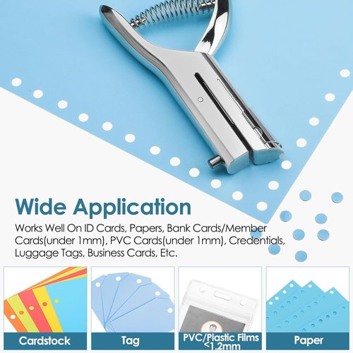 MROCO Heavy-Duty 1/4" Hole Punch - Handheld Puncher for Crafts, Paper & Cardboard