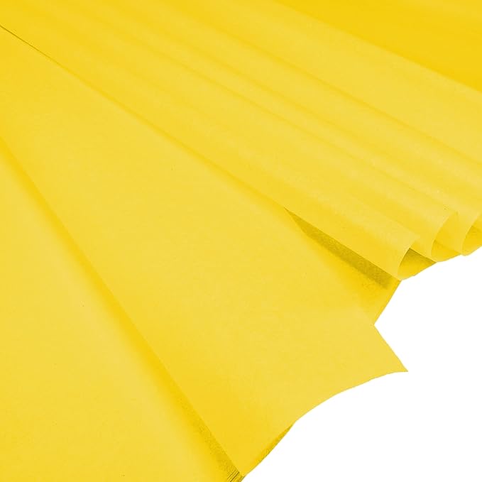Flexicore Packaging® | Gift Wrap Tissue Paper | Size: 15"x20" | 100 Sheet | Acid Free Bulk Tissue Paper | (Yellow)