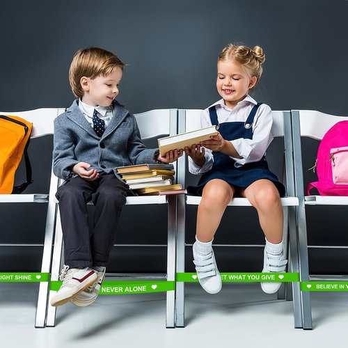 ROOKEA Chair Bands for Kids - Sensory Tools for Fidgety Feet | Green ADHD Classroom Essentials (16 Pcs)