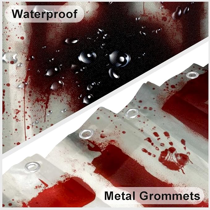 Halloween Shower Curtain Help Me Shower Curtains for Bathroom Waterproof Fabric Bath Curtain Decor with Hooks