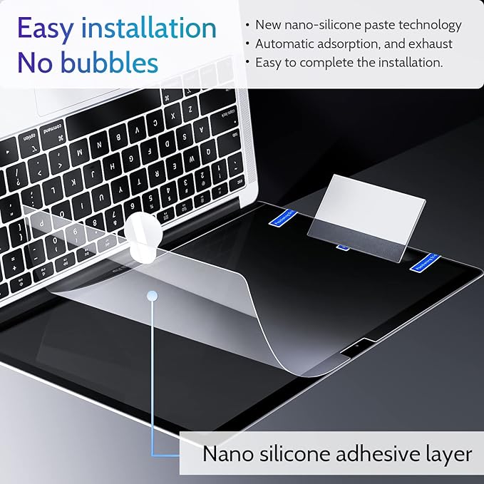 Peslv 3-Pack Anti Blue Light Screen Protector for MacBook Air 15 Inch(2023-2025, M2 M3 M4)-A2941 A3114 A3241, 15.3" Mac Laptop Glare Filter Uv Blocker Shield Cover Eye Protection Film