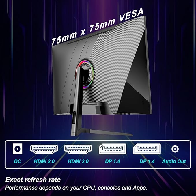 LXZ 32" 4K Monitor UHD 3840 x 2160, VA Panel, AMD FreeSync Premium, 178° Viewing Angle, 100% sRGB, 3500:1 Contrast Ratio, Compatible with Wall mounting 75 x 75MM
