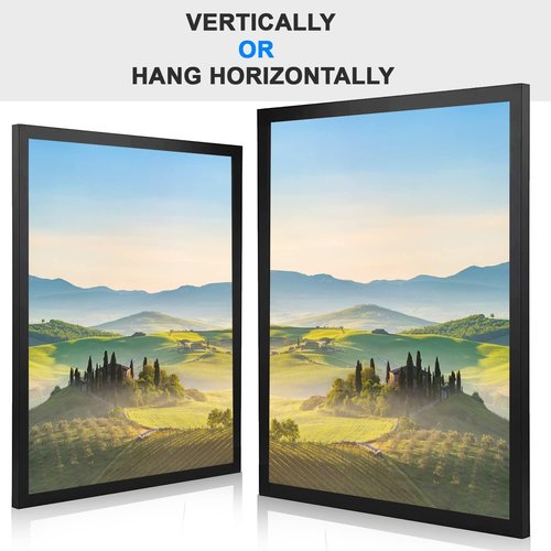 HUKONHEP Black Picture Frames - 18x20 Wall Gallery Frames with Plexiglass | Horizontal & Vertical Display