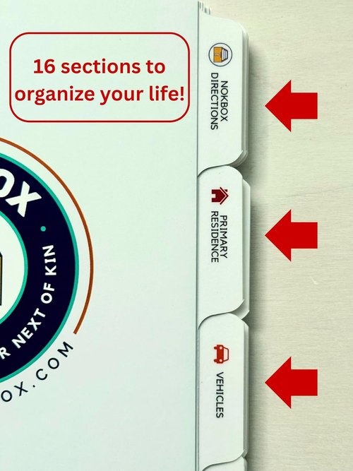 Nokbox Companion Password Book - Organized Password Keeper With Category Tabs for Easy Access
