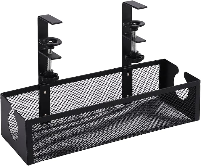 Under Desk Cable Management Tray | Carbon Steel Wire Organizer,Cord Management Under Desk | for Family Friends Students Adults Men Women Home Indoor Office Study Kitchen