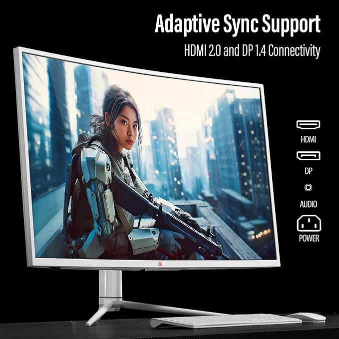 Deco Gear 39 Curved Ultrawide Gaming Monitor, 2560 x 1440, HDR400, 165 Hz, 99% sRGB, HDMI 2.0, DP 1.4 Limited White Edition - Exclusive