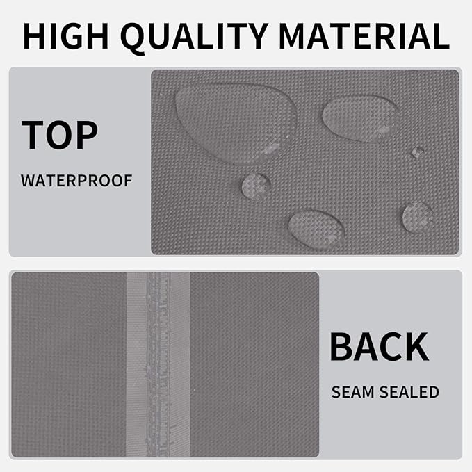 Easy-Going Outdoor Fire Pit Cover Square 32" Lx32 Wx24 H, Durable Outdoor Gas Firepit Cover, Waterproof and Weatherproof Cover for Fire Pit, Grey