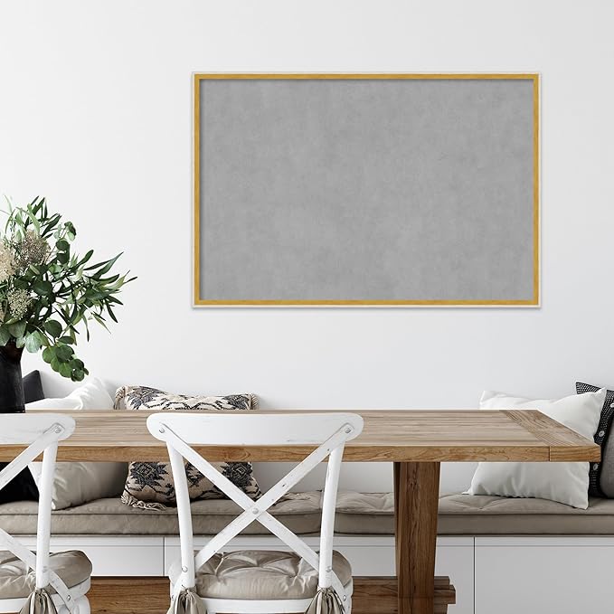 Amanti Art White Framed Magnetic Board 25x37 Large Vision Board for use with Magnets, 100% Metal Sheet to Display Items as Office Decor or for Home Organization in mudroom, Kitchen or Kids Room