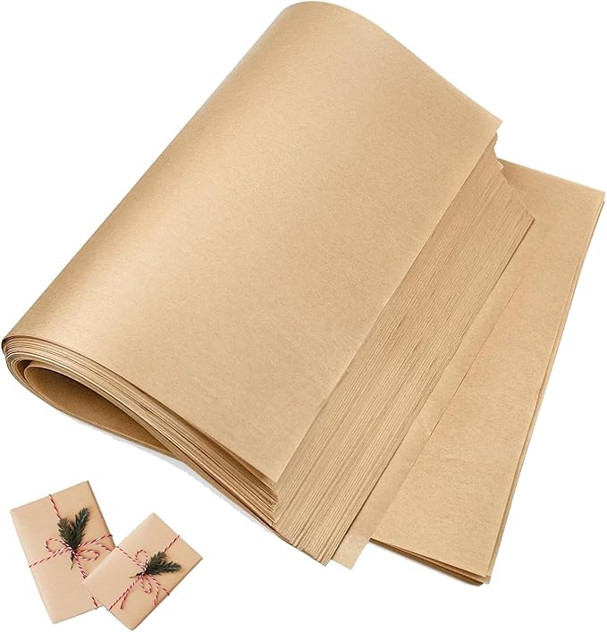 18”x 24”Kraft Paper Sheets Bulk Brown Paper Large Craft Paper for Arts, Drawing, DIY Projects, Brown Wrapping for Gift Shipping Packaging 200 Sheets