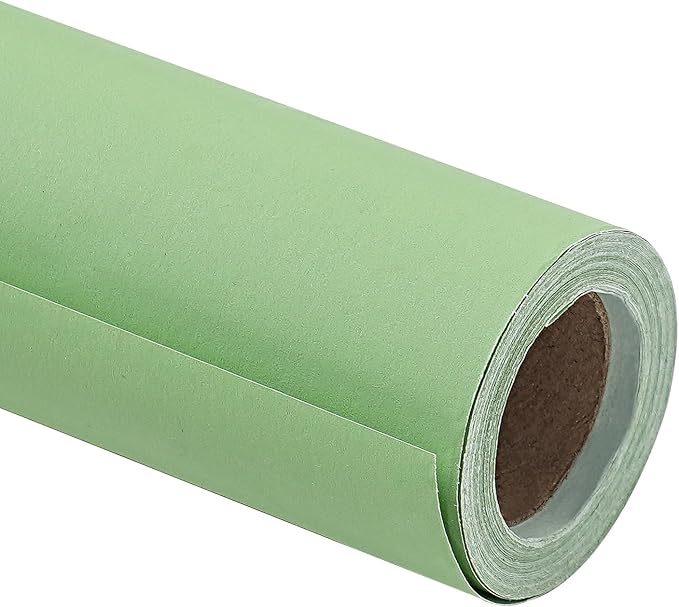 RUSPEPA 30"x 393"(32.8') Dark Green Kraft Wrapping Paper Large Jumbo Roll, Recyclable Green Art Gift Wrap Paper for Christmas Gift Wrapping, Table Covering, Art & Craft Supplies, Bouquet Flower, 80GSM