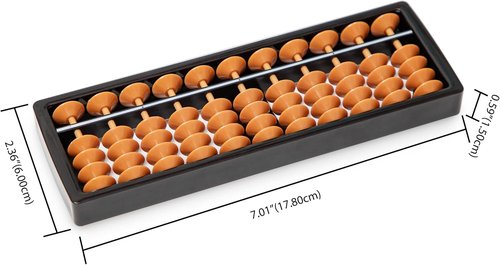 Digital Standard Abacus | 11-Column Soroban Calculator - 17.8 cm Professional Educational Tool
