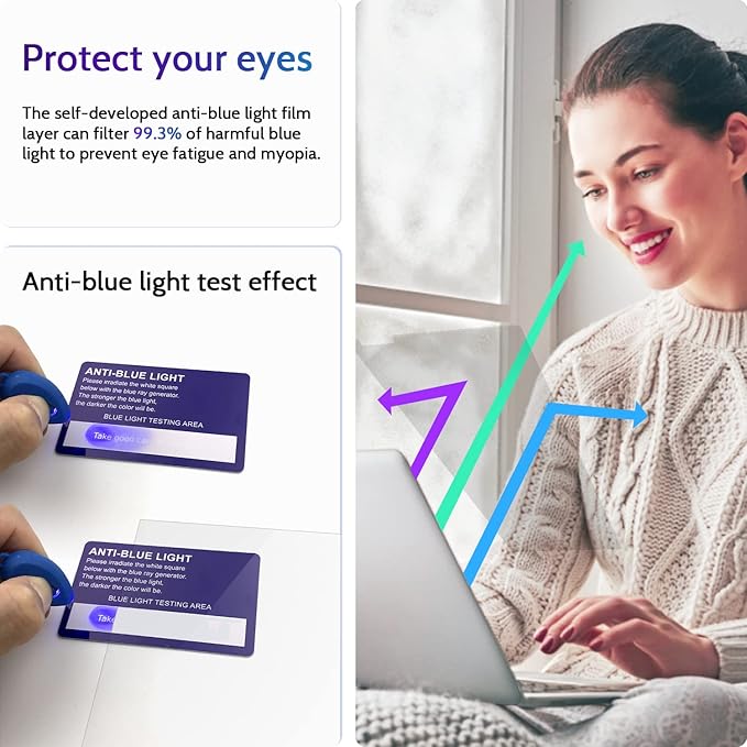Peslv 3-Pack Anti Blue Light Screen Protector for MacBook Pro 16 Inch(2021-2025, M1, M2, M3, M4), 16.2" Mac Laptop Glare Filter Uv Blocker Shield Cover Eye Protection Film