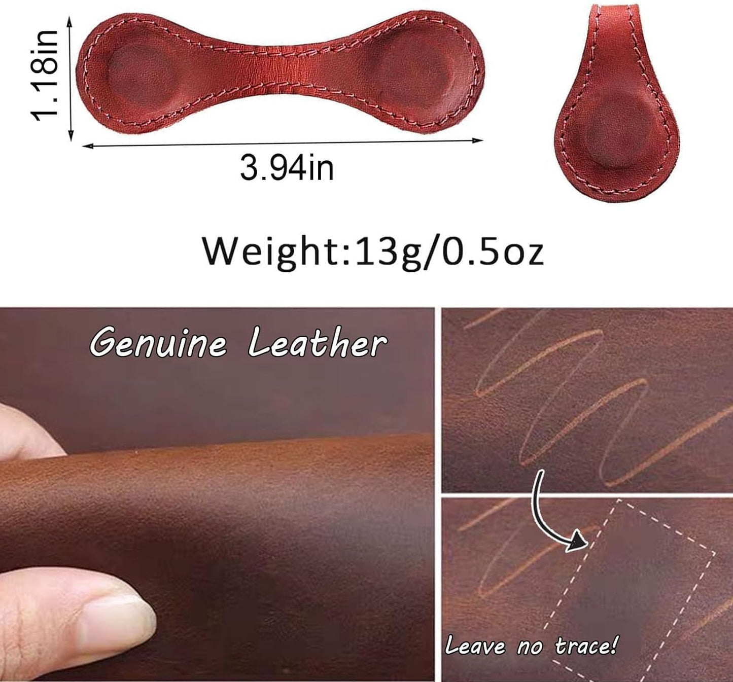 Skiennix Personalized Magnetic Leather Bookmark - Custom Initials, Multi-Functional Design | Cute Gift for Women & Teachers (M, Blue)