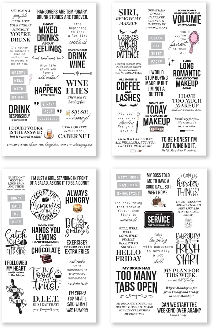 There is a Quote for That – Funny, Witty & Inspirational Planner Sticker Book for Adults – Bold Typography Stickers for Journals, Scrapbooks, and Bullet Planning