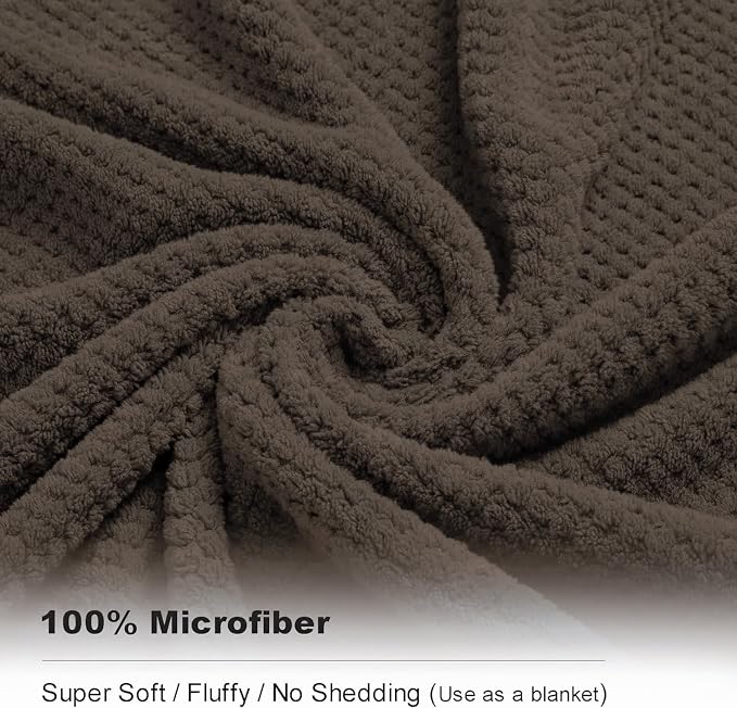 Smuge Extra Large Bath Towel Sheet Set 35x70 Inches - Oversized Bath Towels Set,Large Microfiber - Quick Dry,Lightweight,Super Soft,Highly Absorbent Towel Set for Bathroom,Pack of 4(Seal Brown)