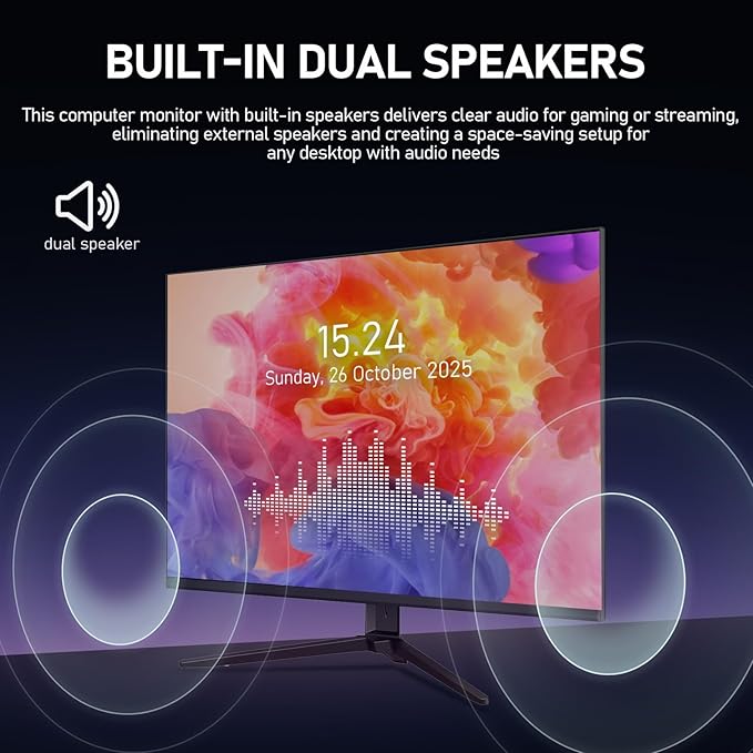 Gawfolk 28 Inch 4K Monitor IPS 60Hz, UHD (3840x2560p) PC Screen Built-in Speakers, Ultra HD Computer Dispaly for Home & Office, Support HDMI & DP, 3:2, 10Bit, 1.07 Billion Colours