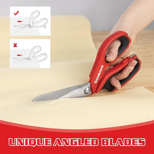 Goldblatt Heavy Duty Scissors - 2PCS Multipurpose Stainless Steel Blades | Comfortable Grip for Easy Cutting