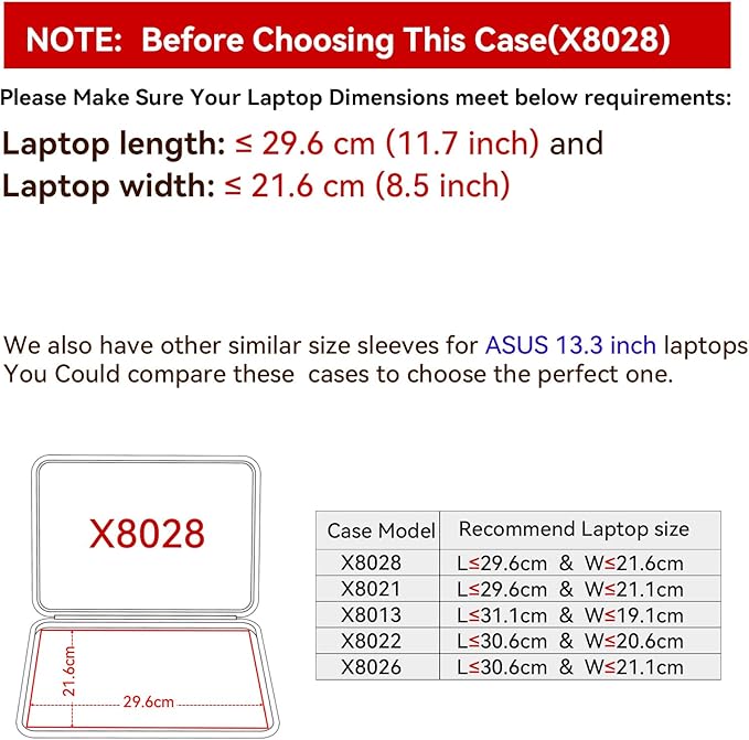 Smatree Hard EVA Protective Sleeve Case Compatible for 13 inch ASUS Zenbook S 13 OLED Laptop, for 13.3 inch ASUS Zenbook S 13 Flip OLED Laptop (X8028)