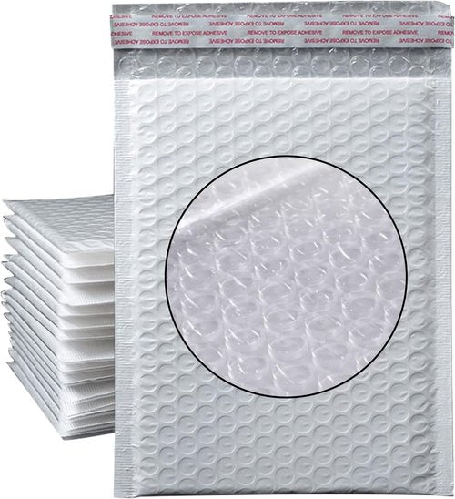 Self-Sealing Poly Bubble Mailers by 9527 - Padded Shipping Envelopes, 9.5"x13.5", 25 Pack