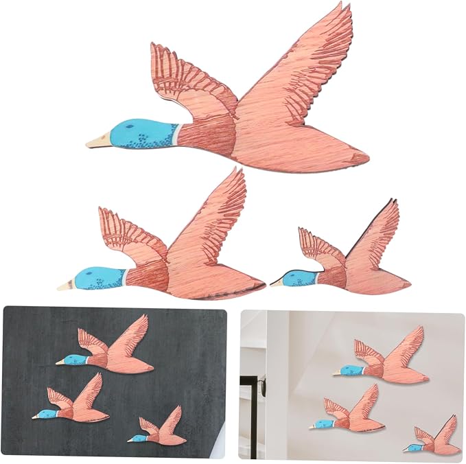 Alipis 3pcs Vintage Wood Wall Decor Rustic Wooden Wall Art for Living Room and Bedroom and Easy to Install Versatile Home Decoration Unique Bird Branch Design