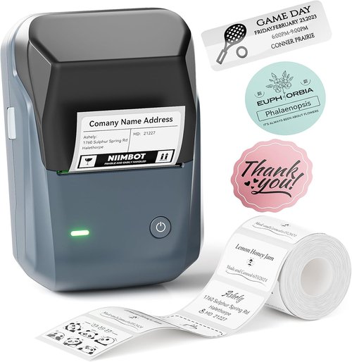NIIMBOT B1 Label Maker - Includes 3 Roll Labels for Easy Organization and Customization